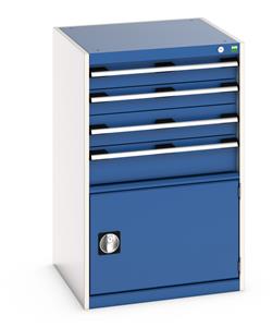 Bott Cubio 4 Drawer,1 Door Cabinet 650W x 650D x 1000mmH 40019055.**